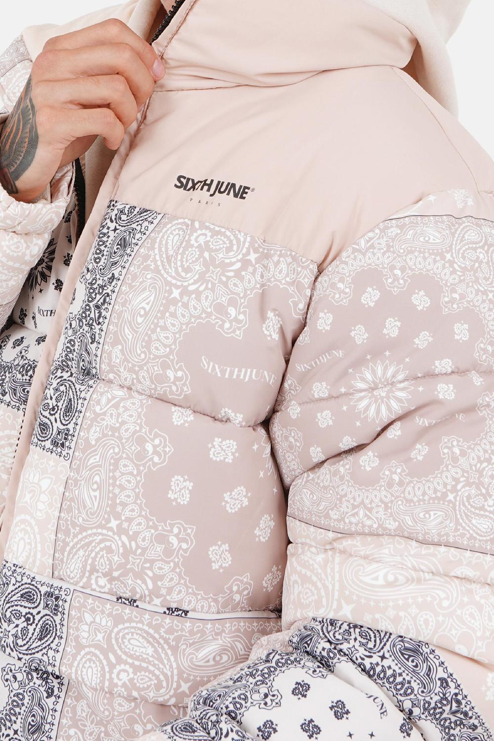 Sixth June Doudoune Bandana Patchwork Beige