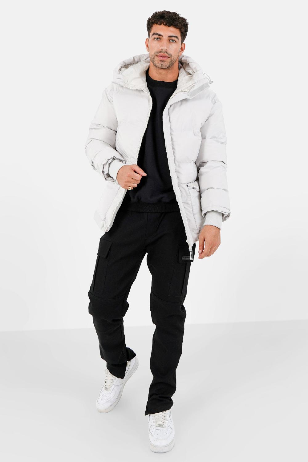 Sixth June Doudoune Courte Détails Gris Clair