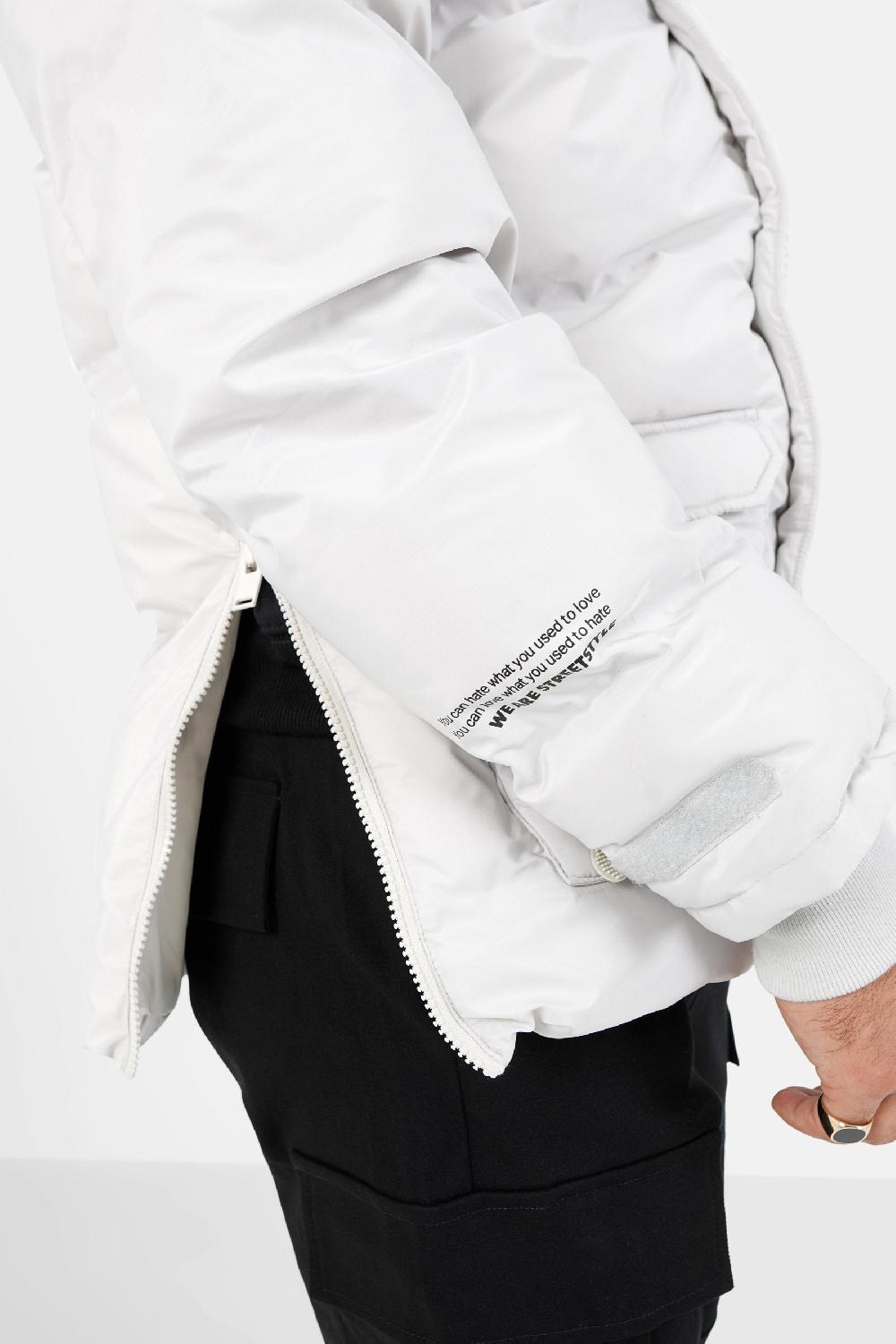 Sixth June Doudoune Courte Détails Gris Clair