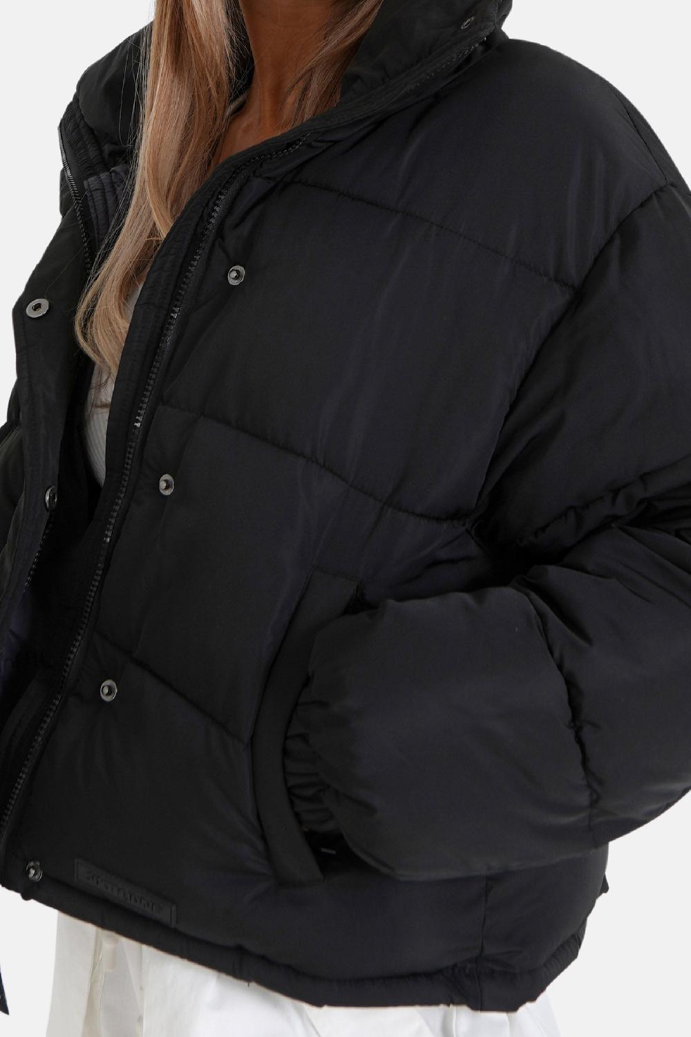 Sixth June Doudoune Courte Logo Bouclette Noir