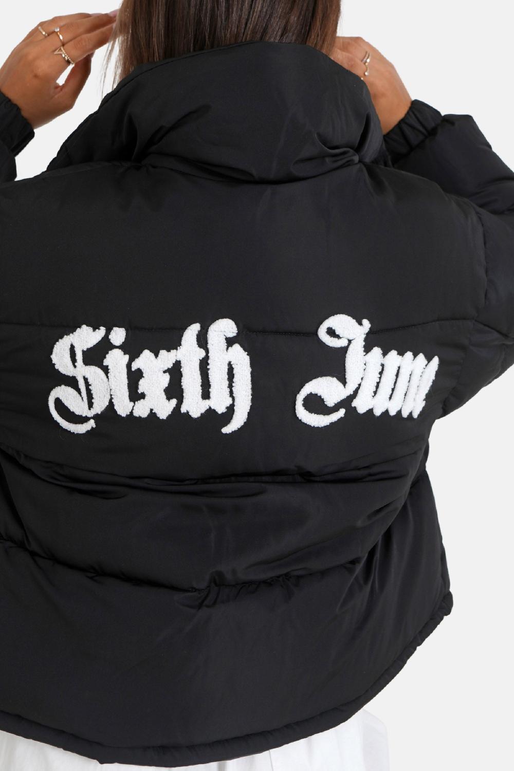 Sixth June Doudoune Courte Logo Bouclette Noir