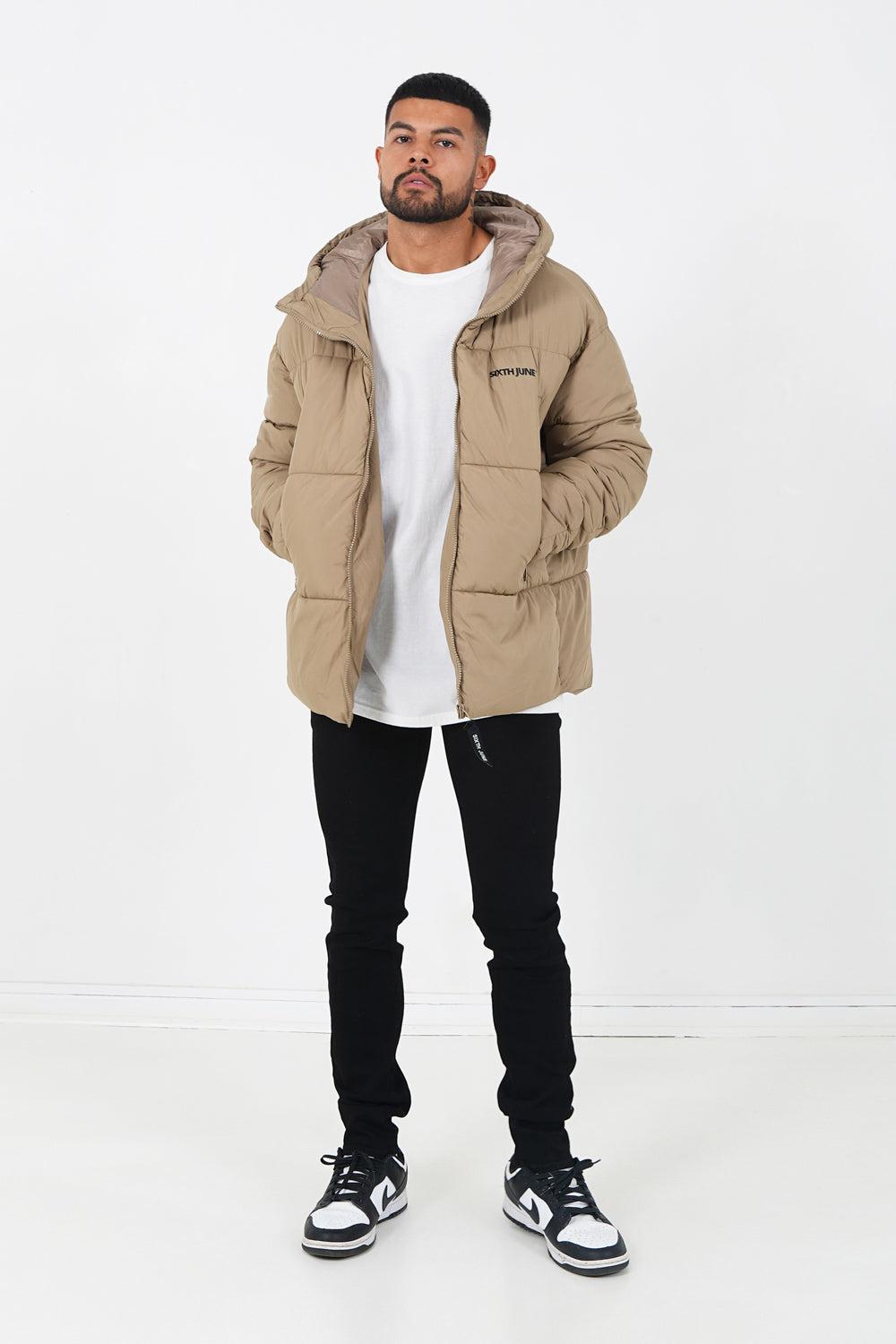 Sixth June Doudoune Courte Matelassée Beige Foncé