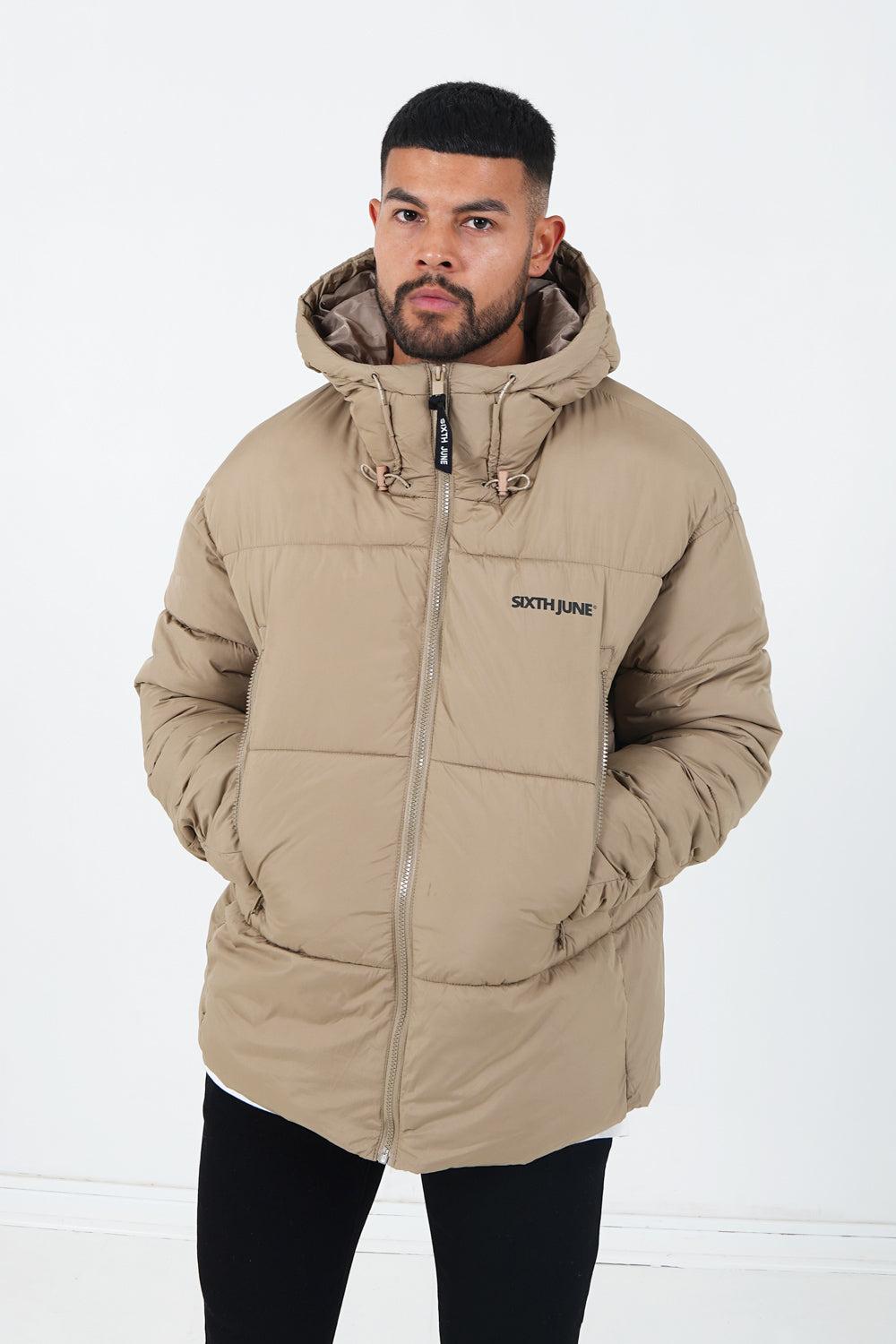 sixth june Doudoune courte matelassée Beige foncé