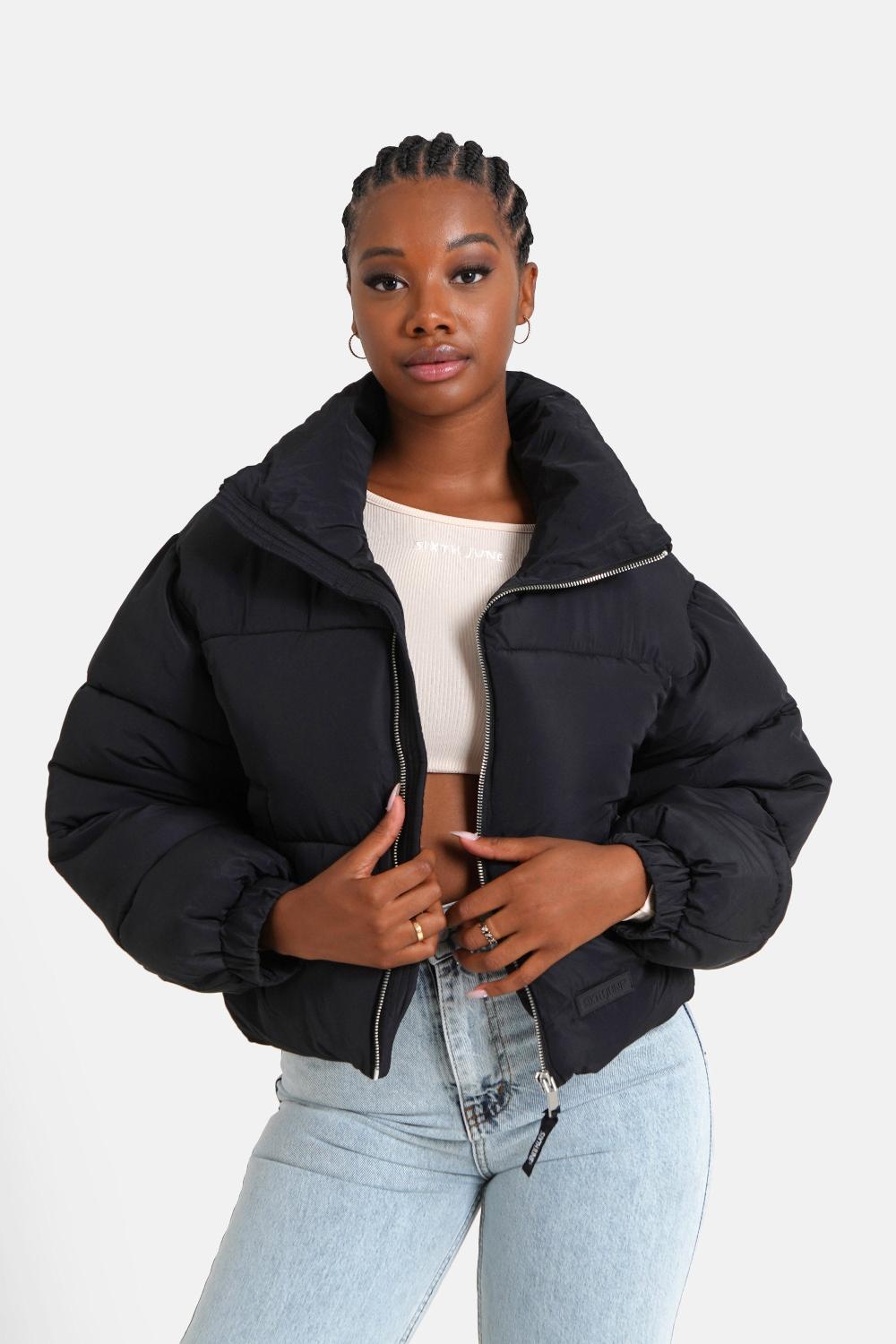 sixth june Doudoune courte matelassée Noir