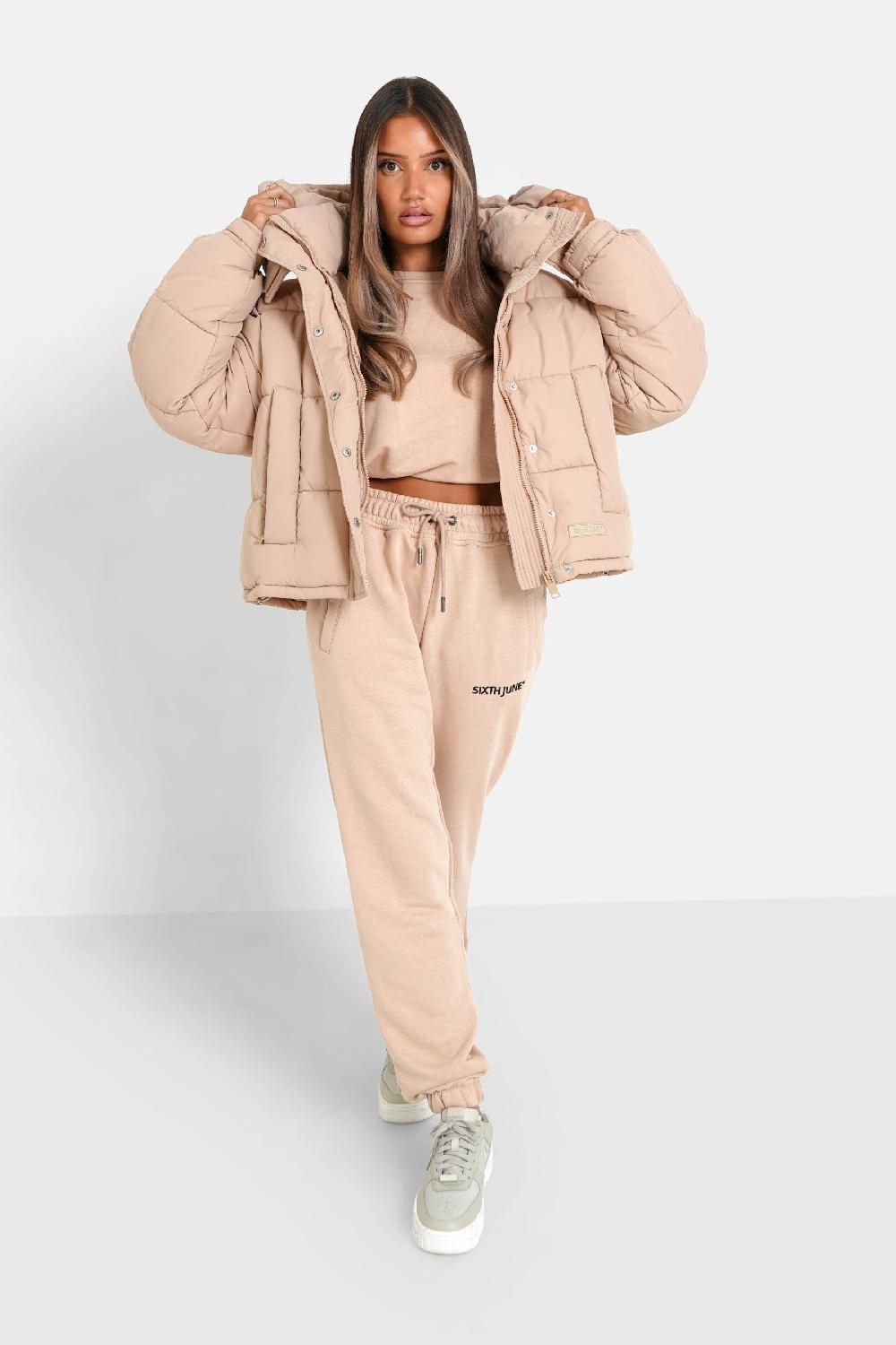 Sixth June Doudoune Courte Oversize Beige