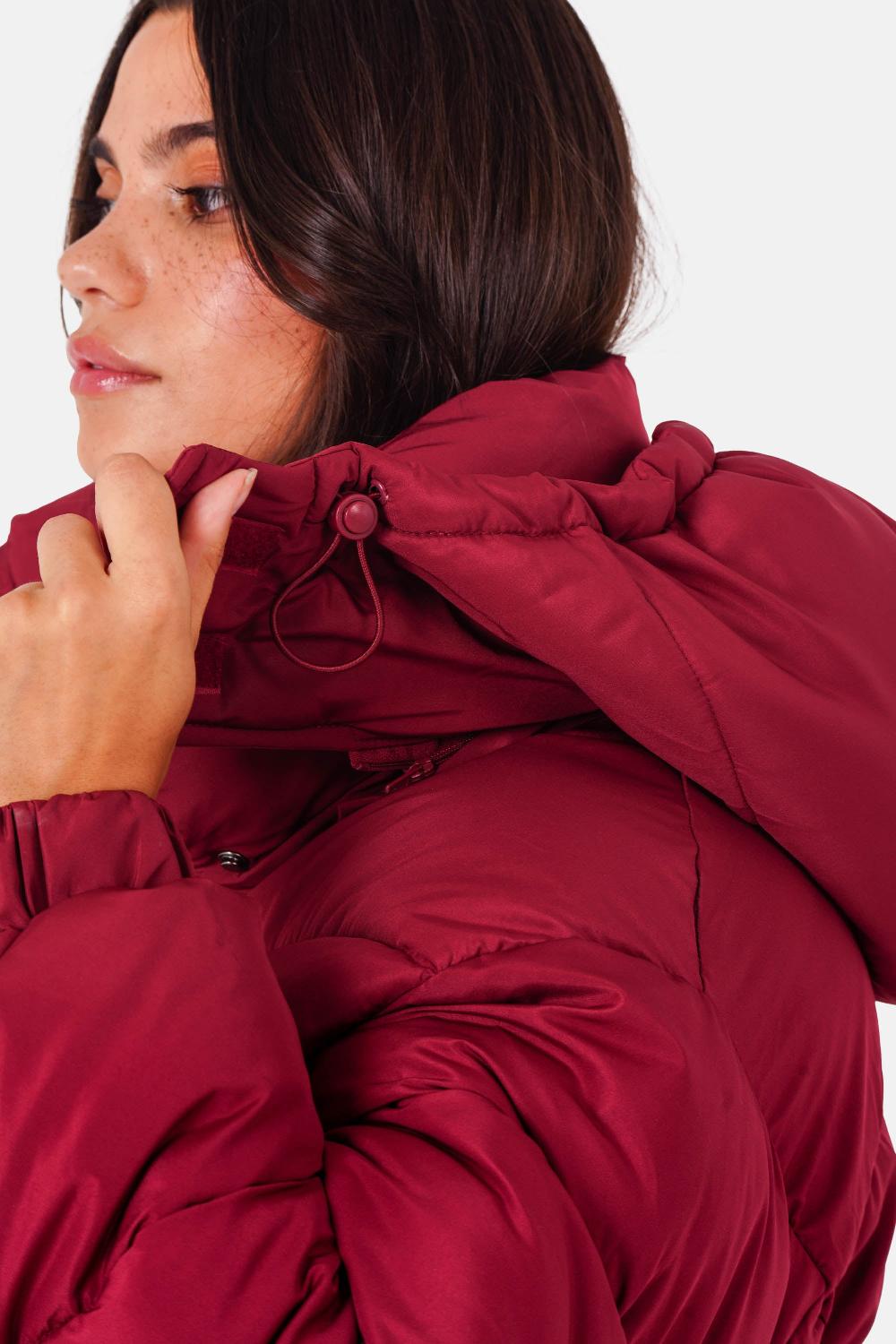 Sixth June Doudoune Courte Oversize Rouge Bordeaux