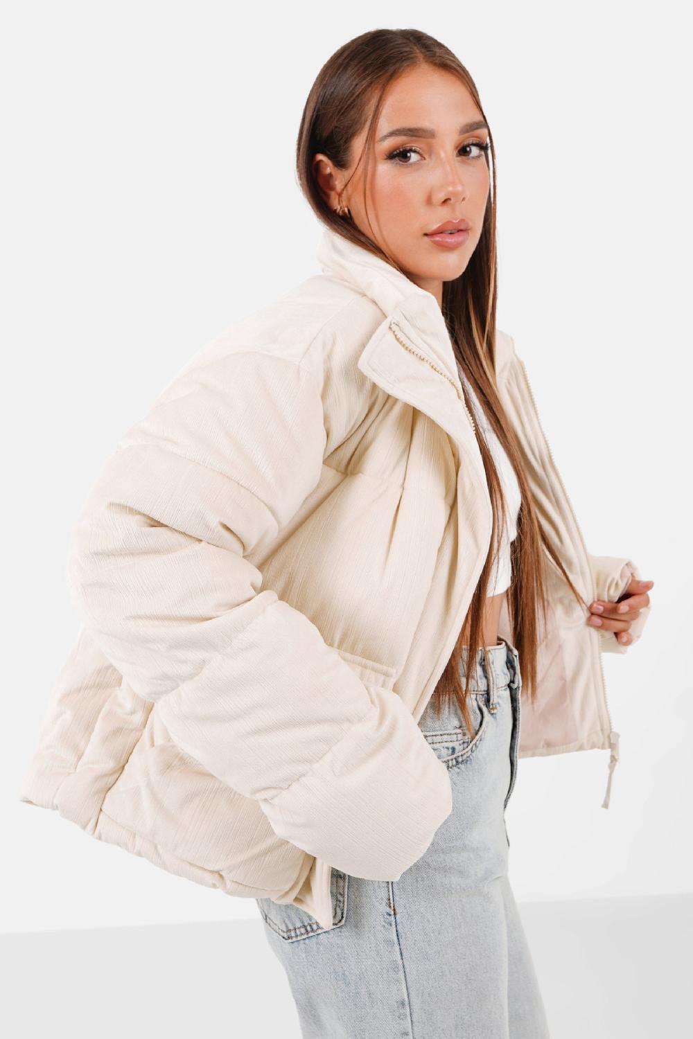 Sixth June Doudoune Courte Velours Blanc