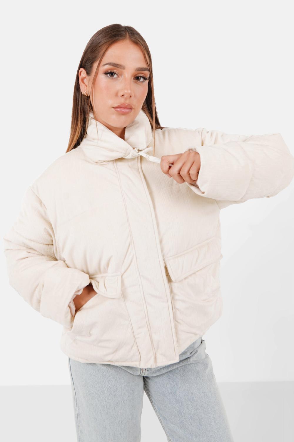 sixth june Doudoune courte velours Blanc