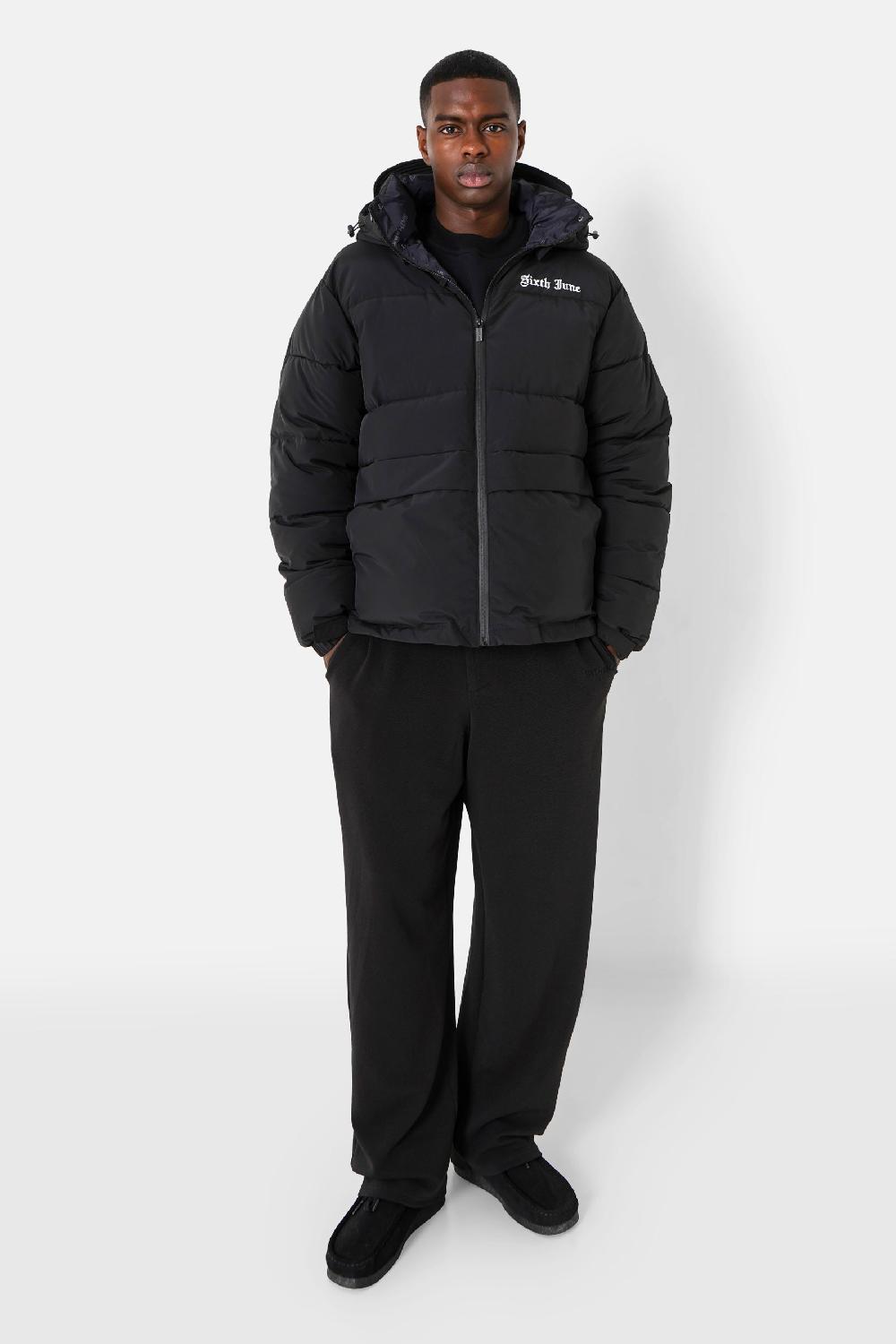 Sixth June Doudoune CREW Brodé Noir