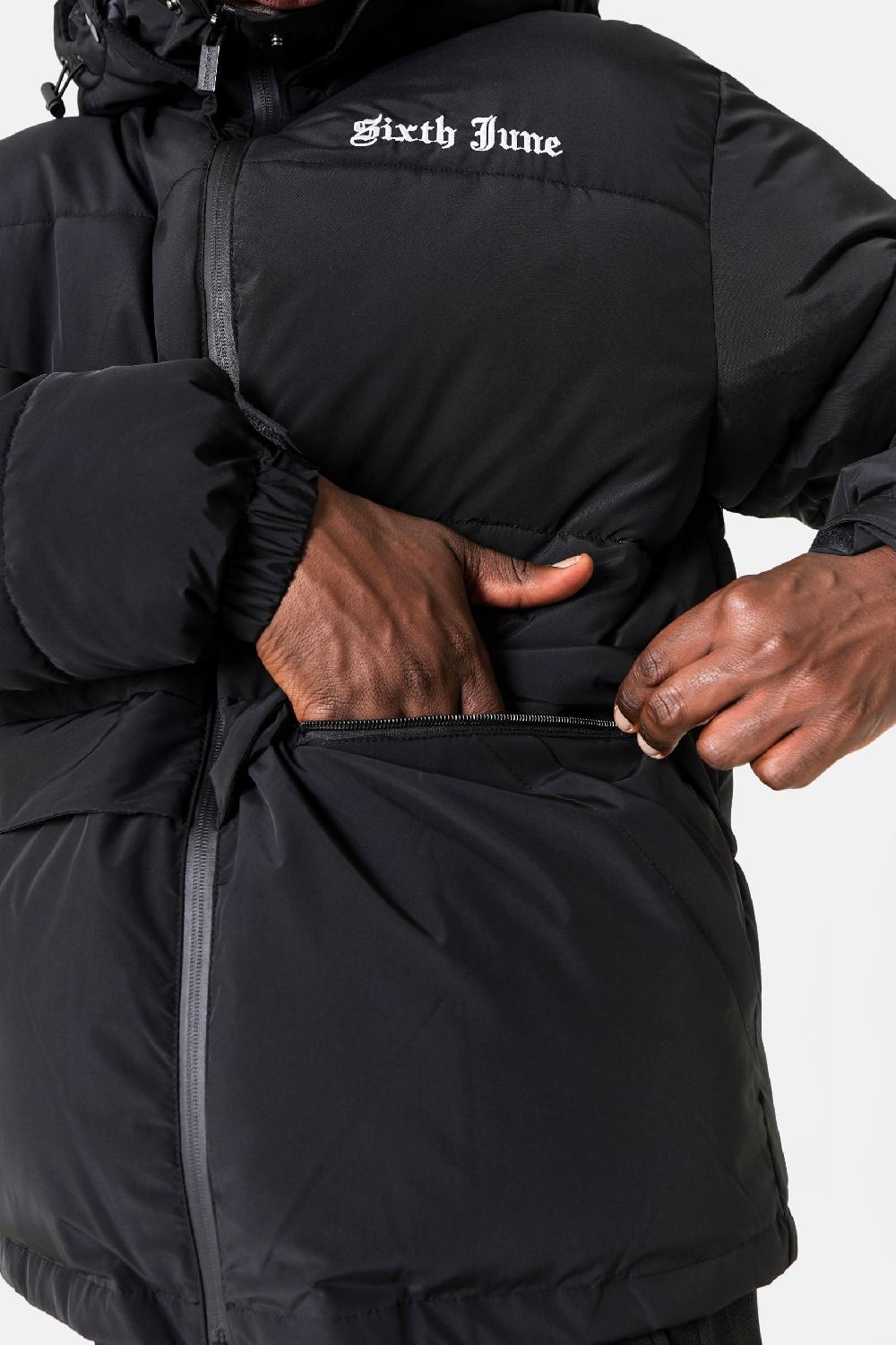 Sixth June Doudoune CREW Brodé Noir