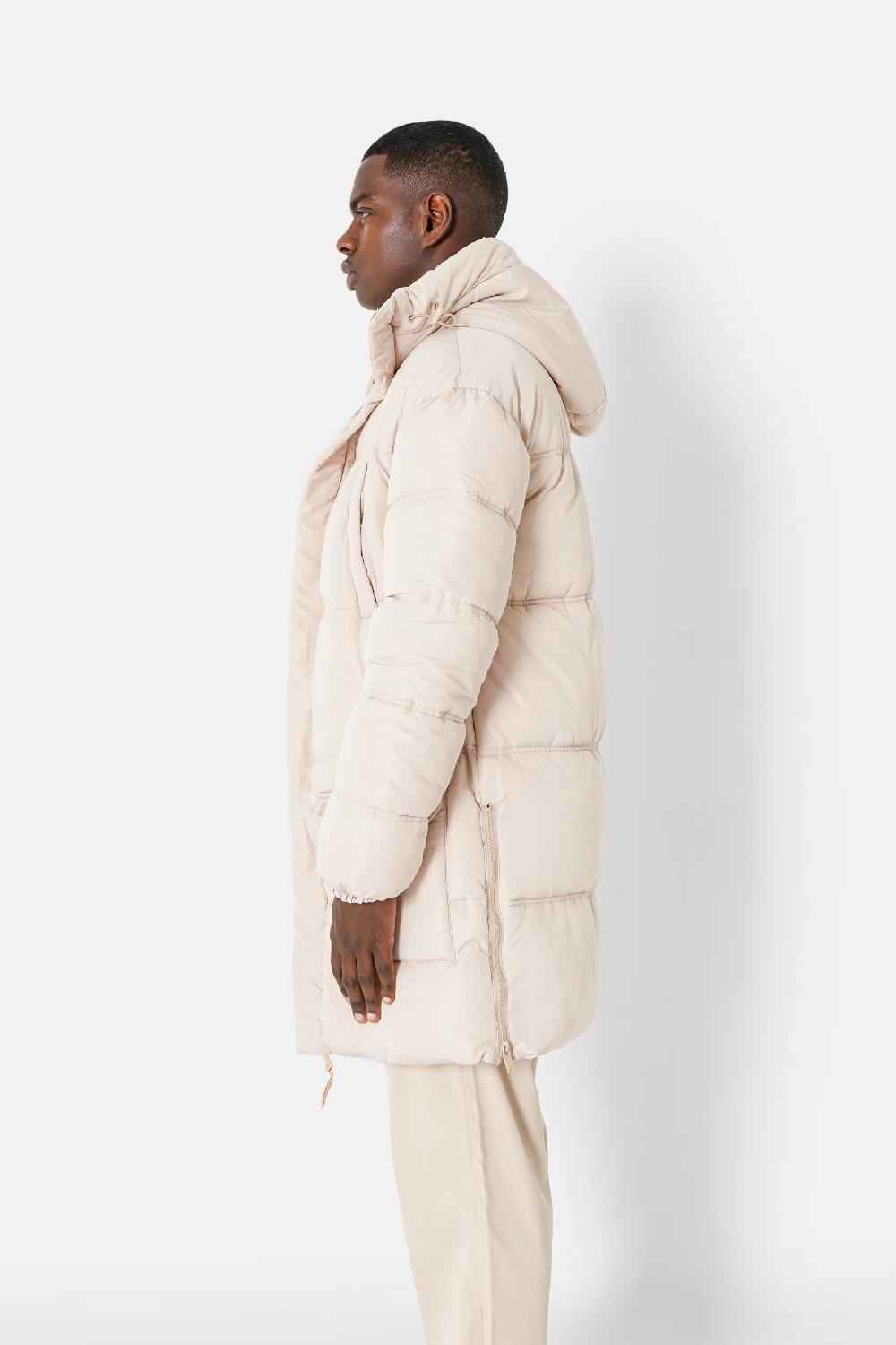 Sixth June Doudoune Longue Matelassée Beige