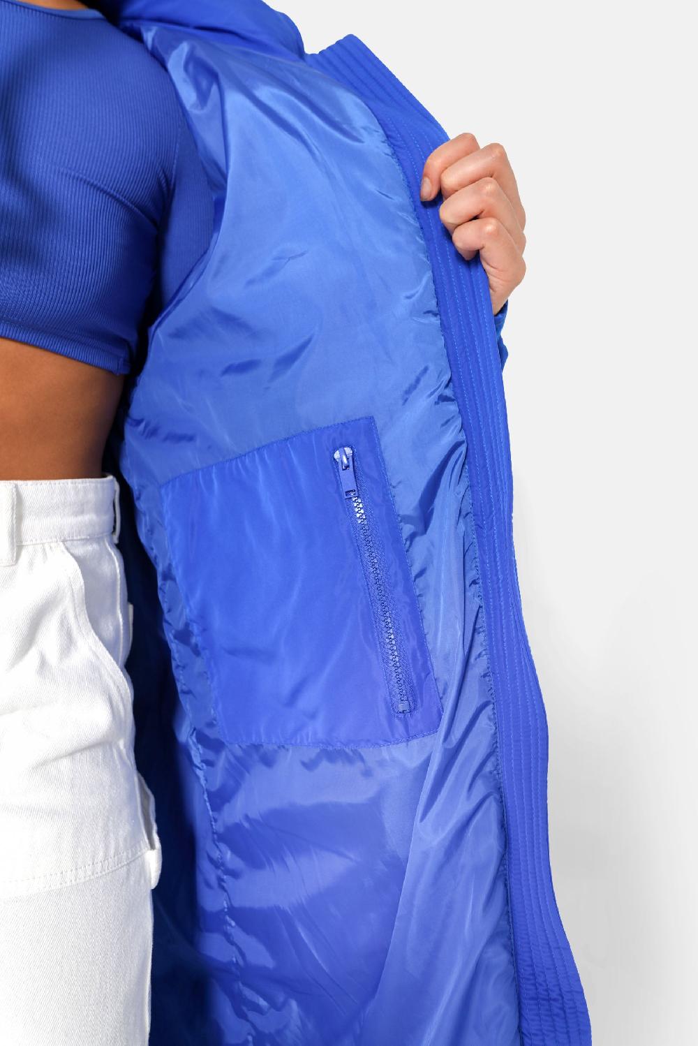 Sixth June Doudoune Longue Matelassée Bleu Foncé