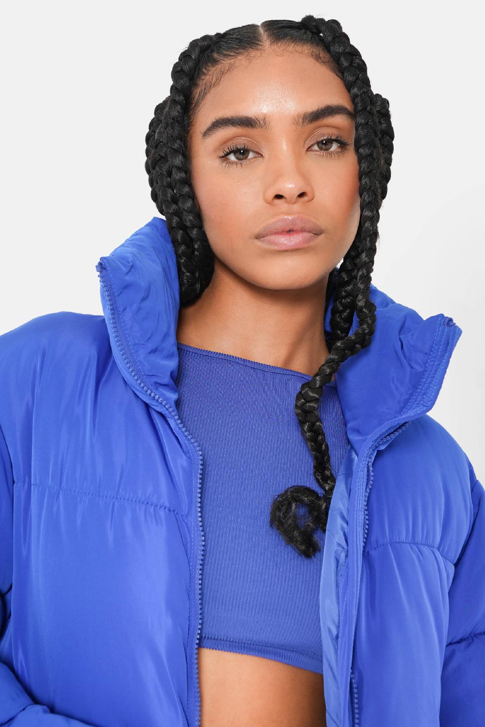 Sixth June Doudoune Longue Matelassée Bleu Foncé