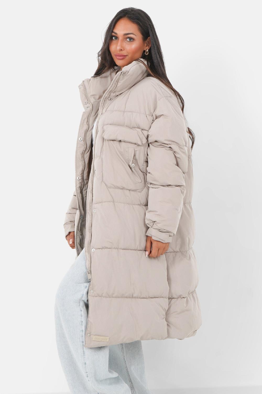 Sixth June Doudoune Longue Oversize Beige