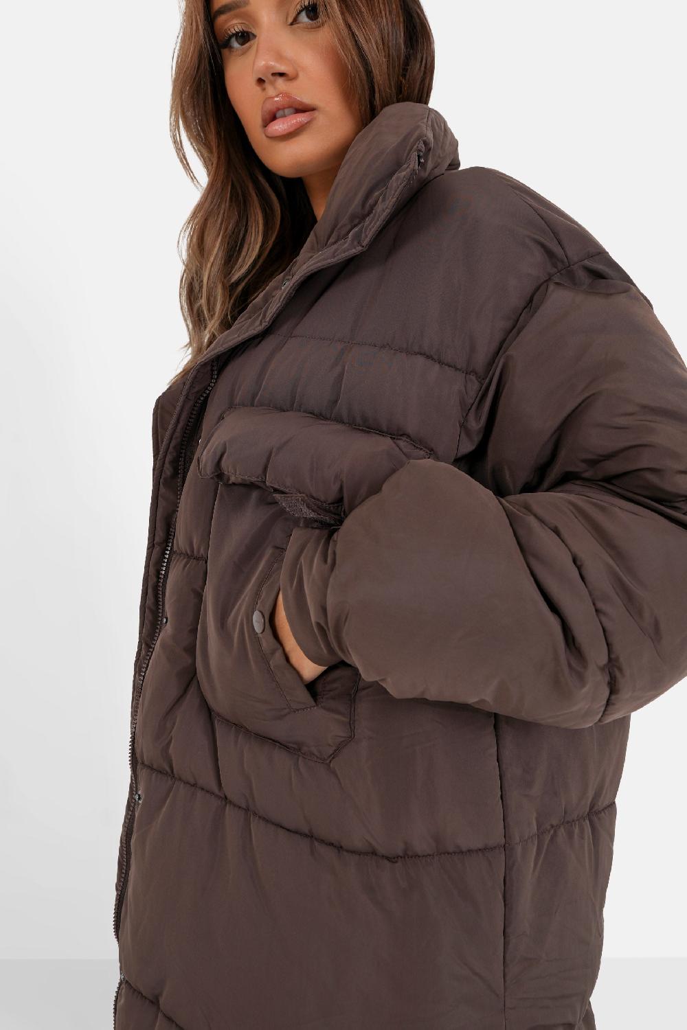 Sixth June Doudoune Longue Oversize Marron