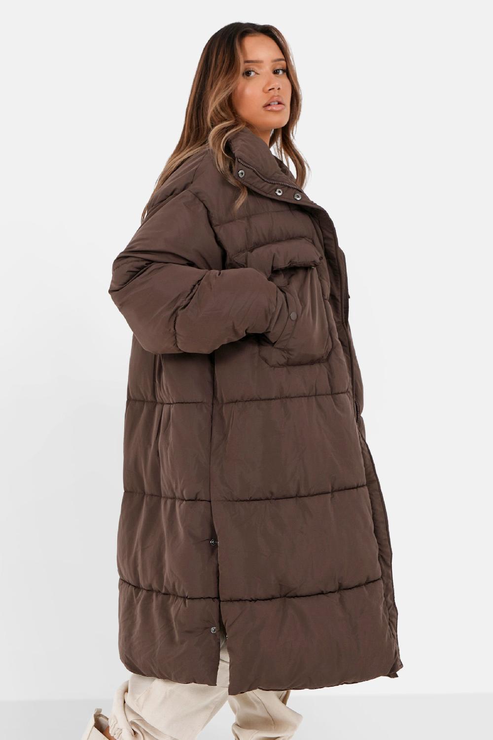 Sixth June Doudoune Longue Oversize Marron