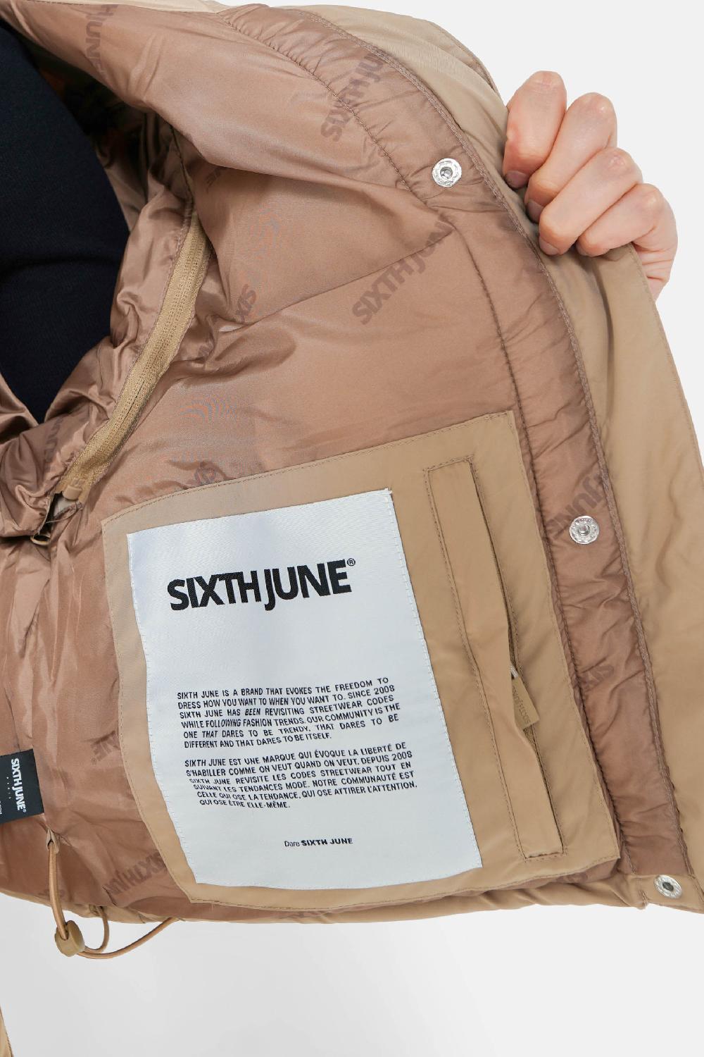 Sixth June Doudoune Manches Amovibles Beige