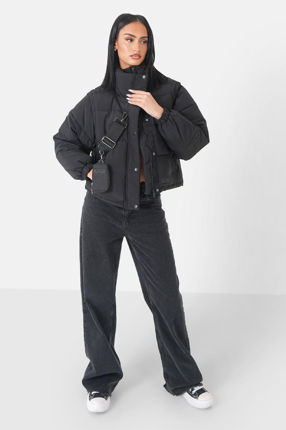 Sixth June Doudoune Manches Amovibles + Sac Noir