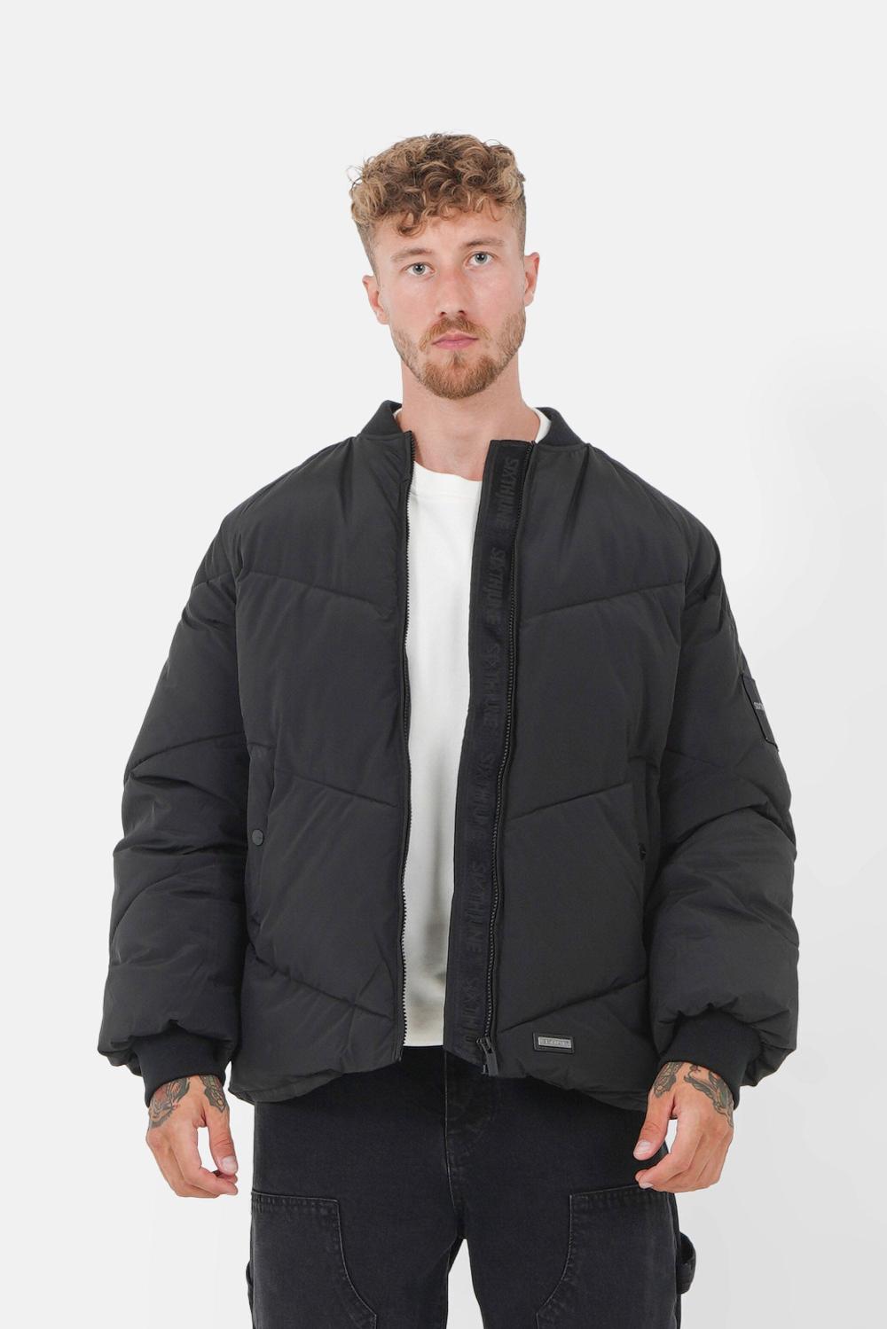 sixth june Doudoune matelassée col côtelé Noir