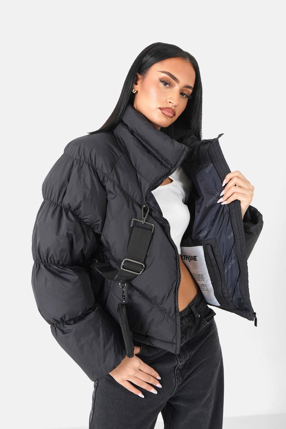 sixth june Doudoune matelassée V + sac Noir