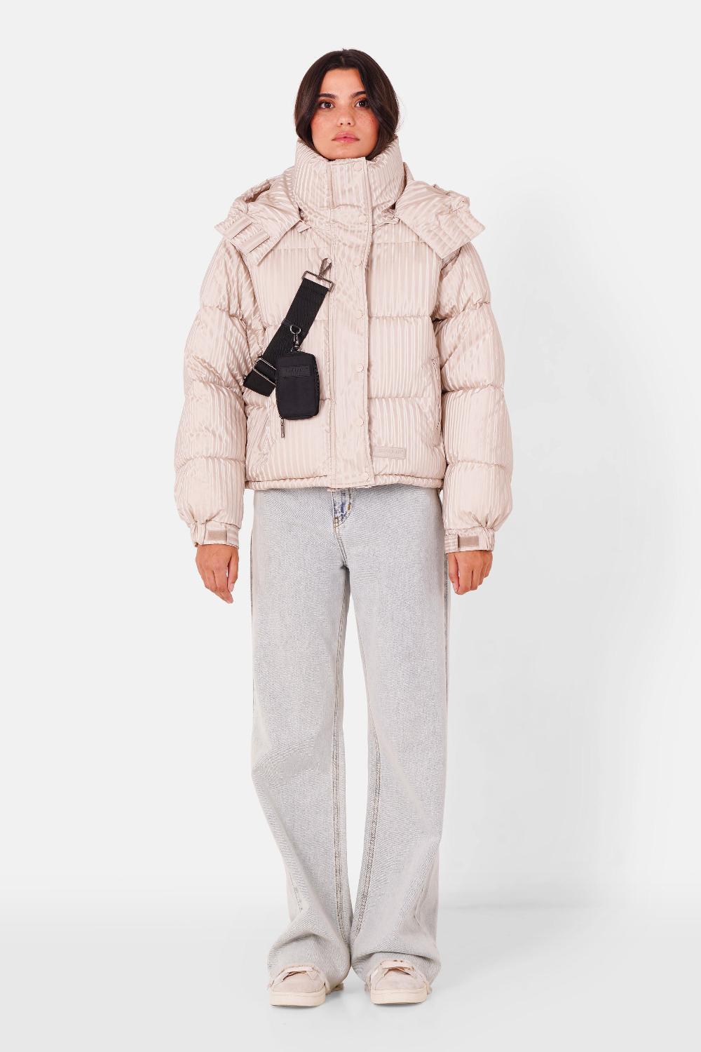 Sixth June Doudoune Oversize Brillant Beige