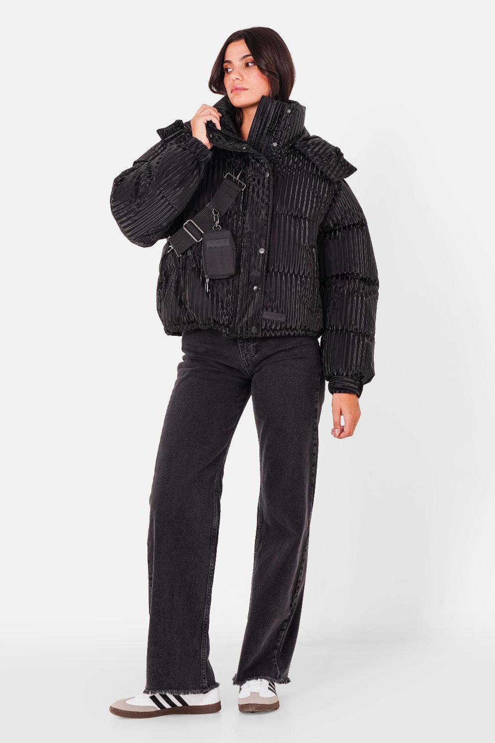 Sixth June Doudoune Oversize Brillant Noir