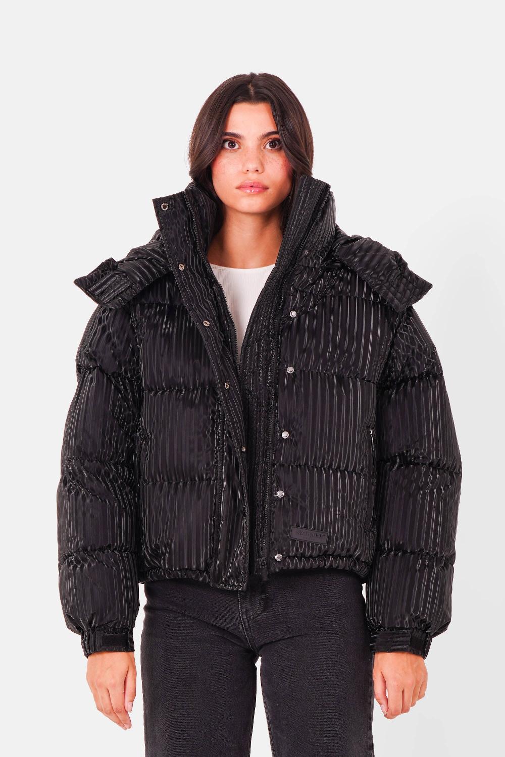 sixth june Doudoune oversize brillant Noir