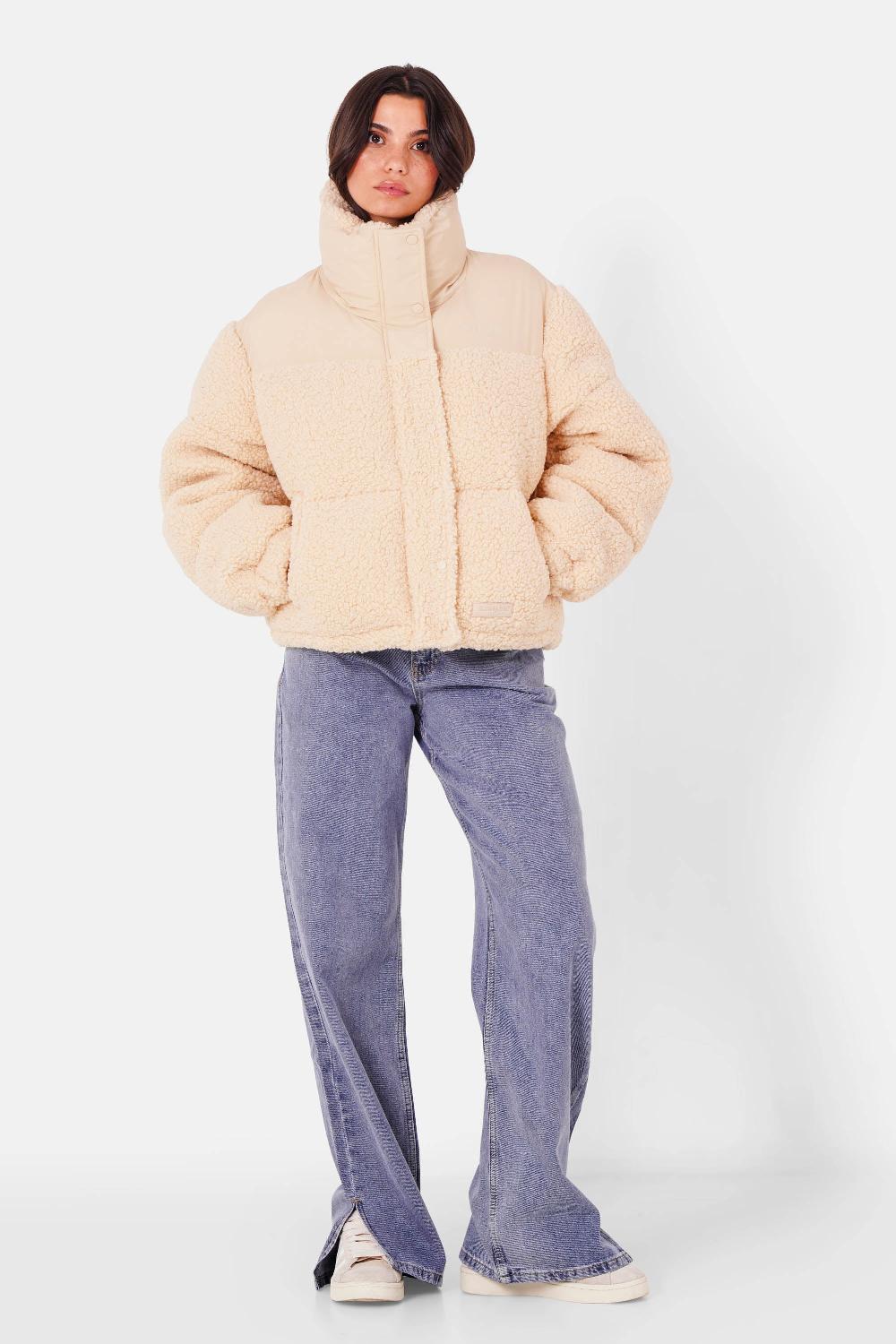 Sixth June Doudoune Oversize Sherpa Beige