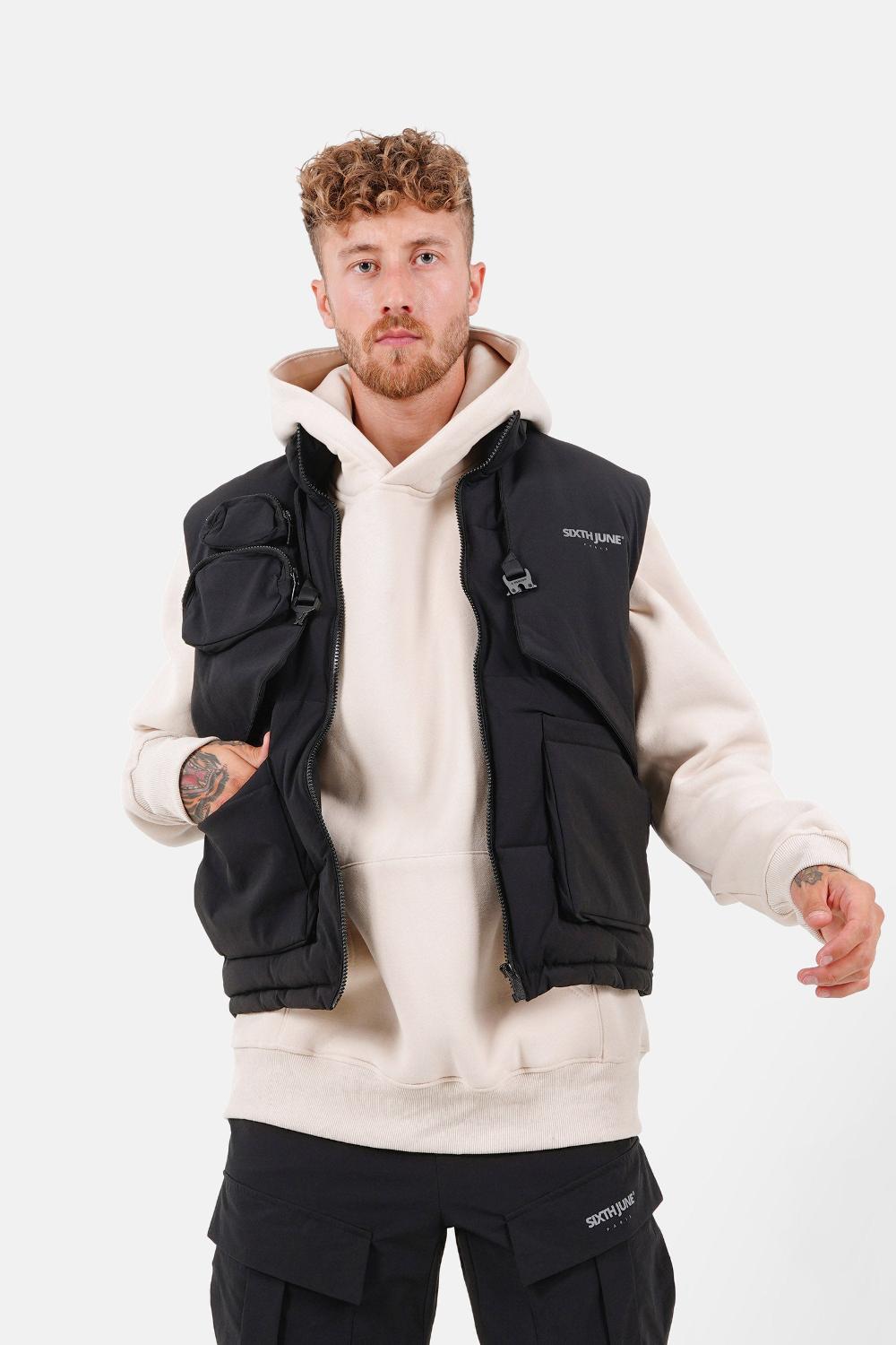 sixth june Doudoune sans manches nylon Noir