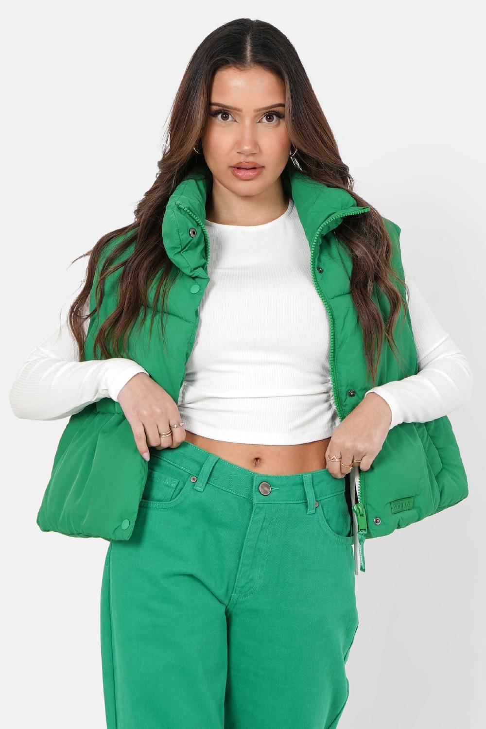 sixth june Doudoune sans manches oversize Vert