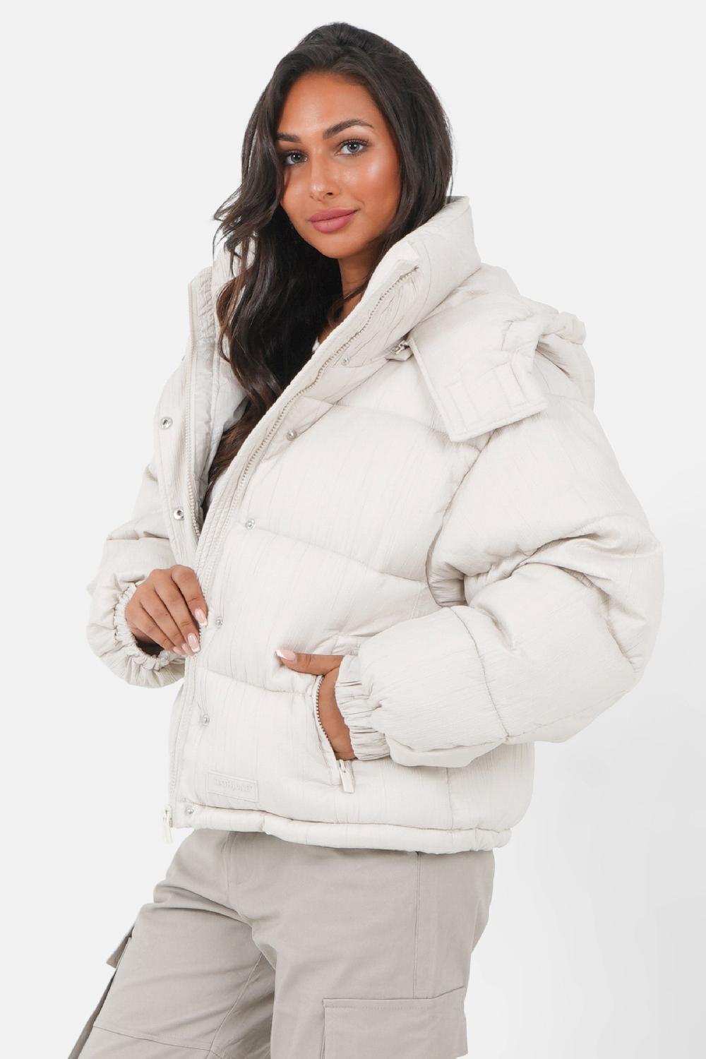 Sixth June Doudoune Texturée Matelassée Gris Clair