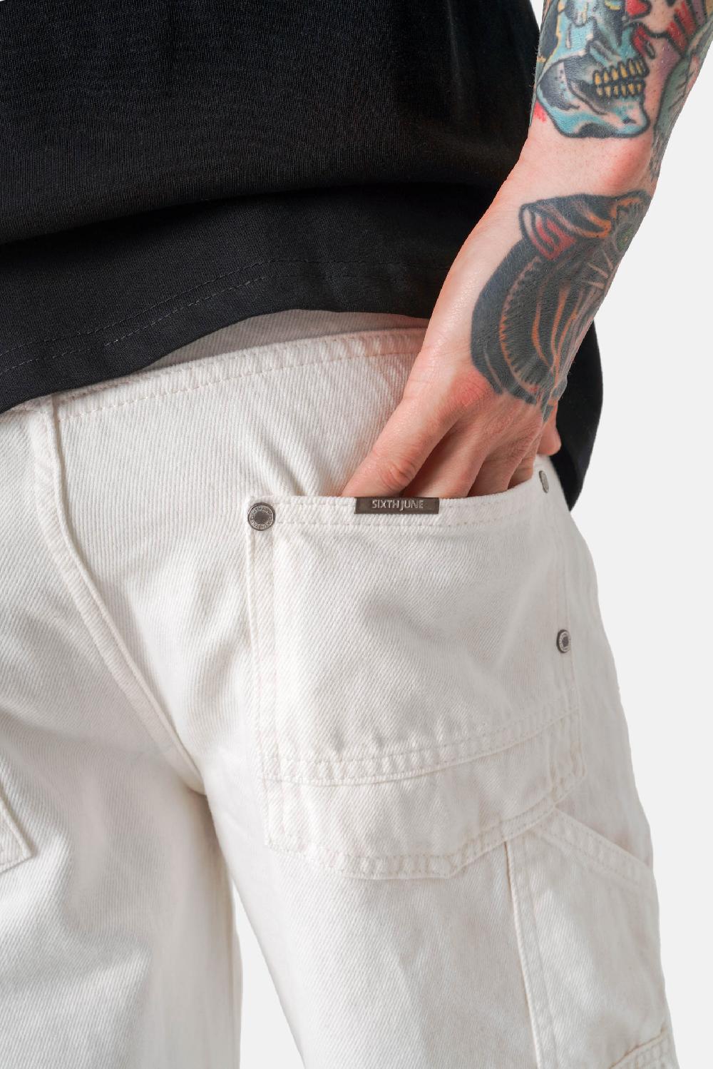 Sixth June Jean Carpenter Effet Usé Blanc