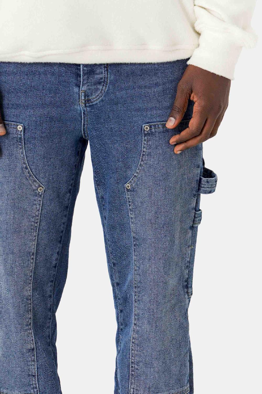 Sixth June Jean Carpenter Effet Usé Bleu Foncé