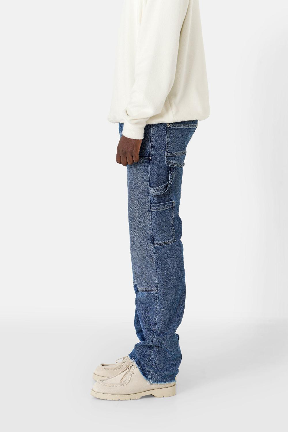 Sixth June Jean Carpenter Effet Usé Bleu Foncé