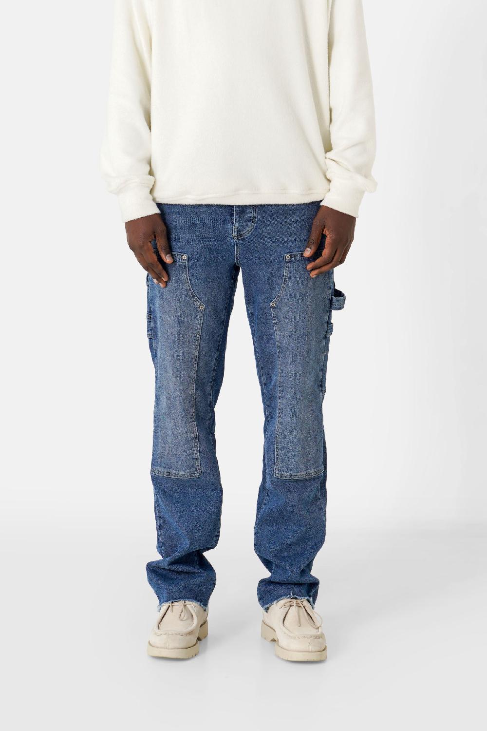 sixth june Jean carpenter effet usé Bleu foncé