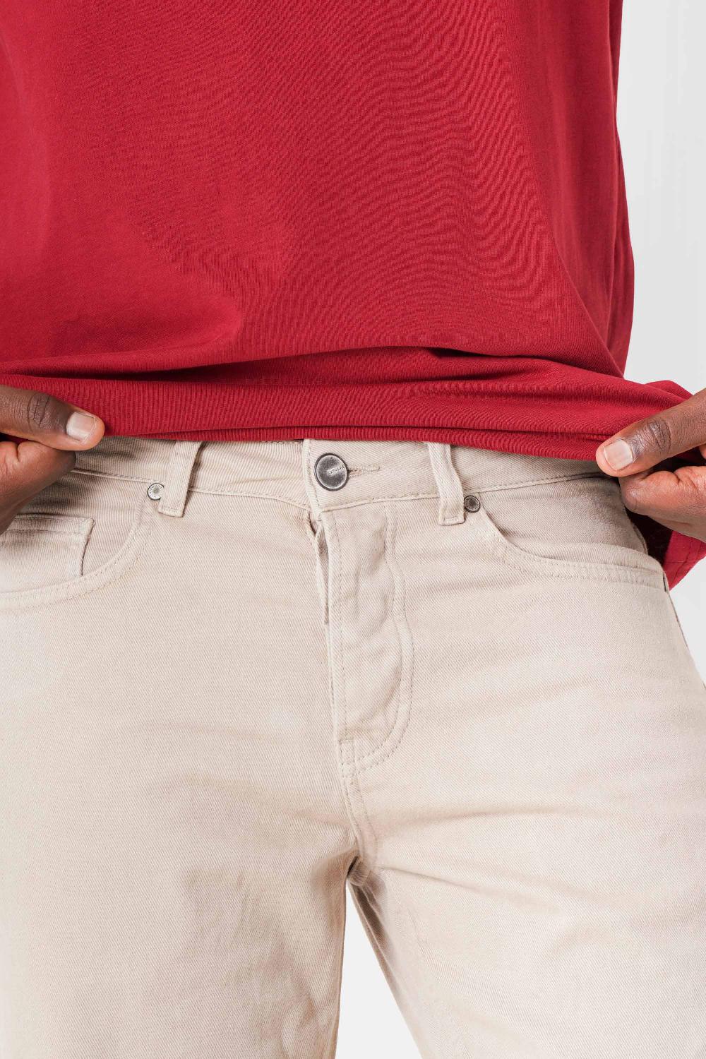 Sixth June Jean Droit Boutons Beige