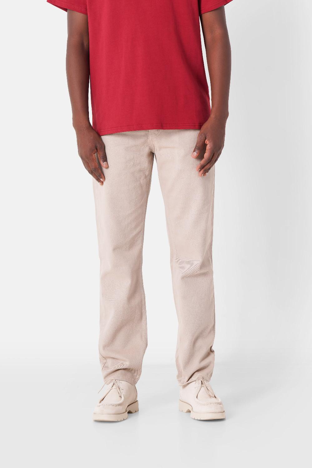 sixth june Jean droit boutons Beige