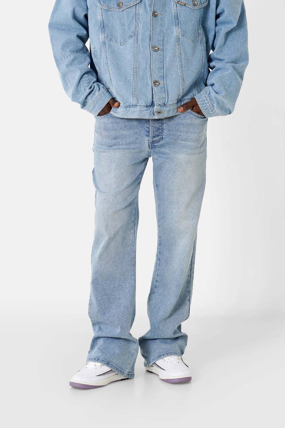 sixth june Jean flare Bleu clair