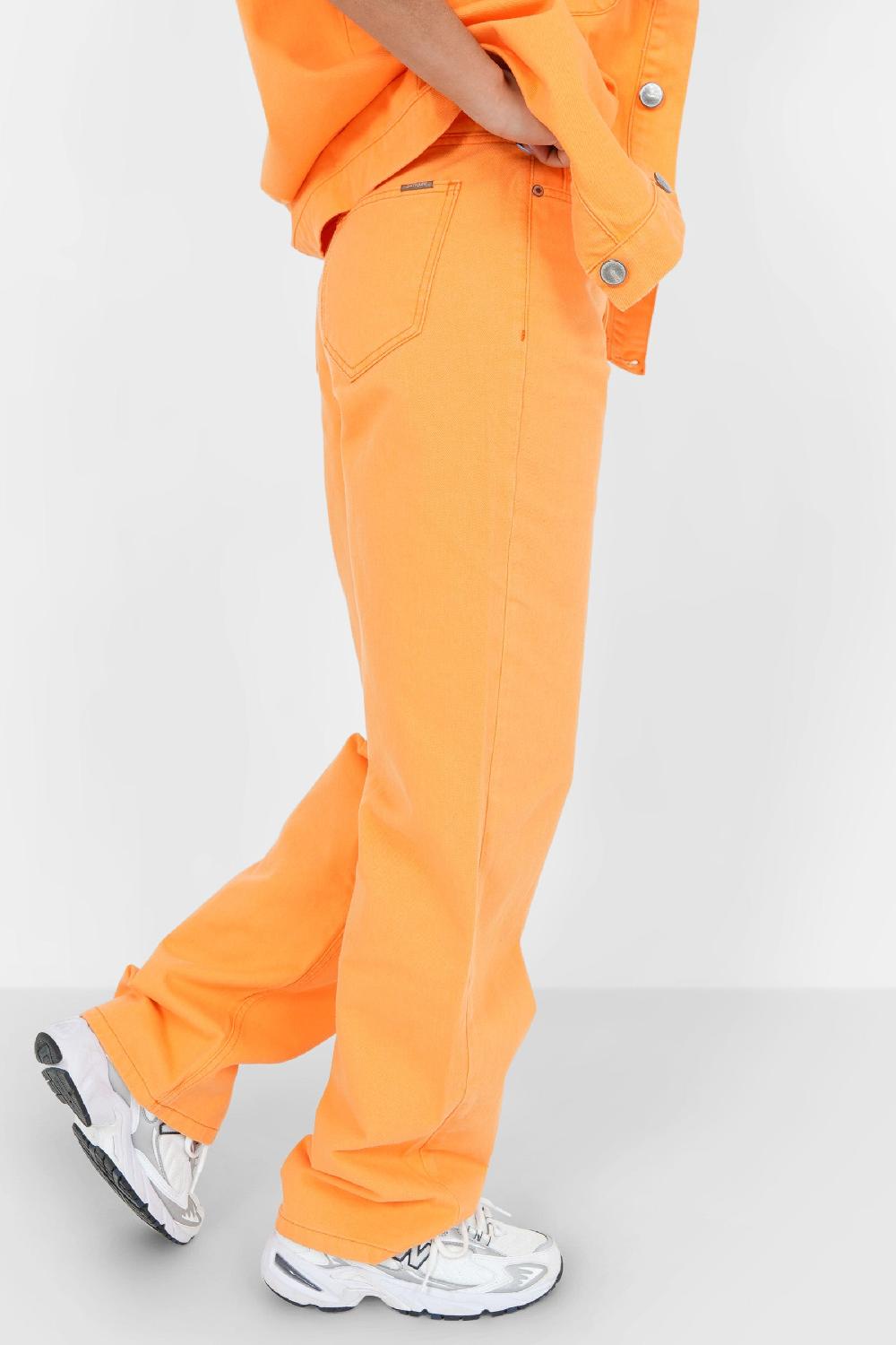 Sixth June Jean Large Brodé Orange