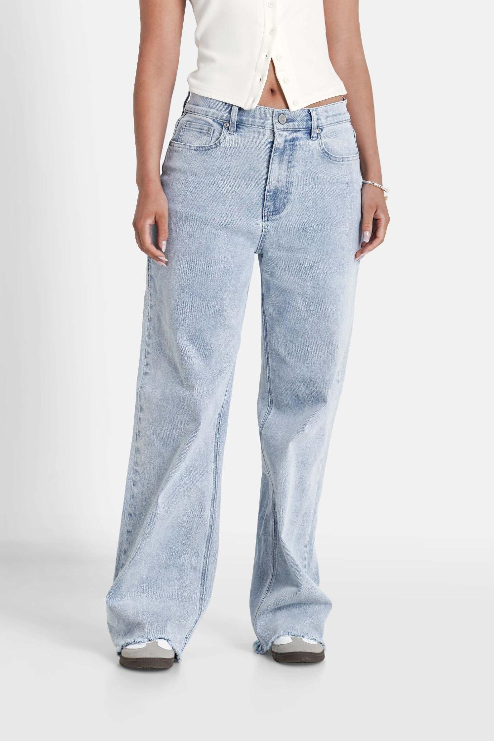 sixth june Jean loose bas Bleu clair