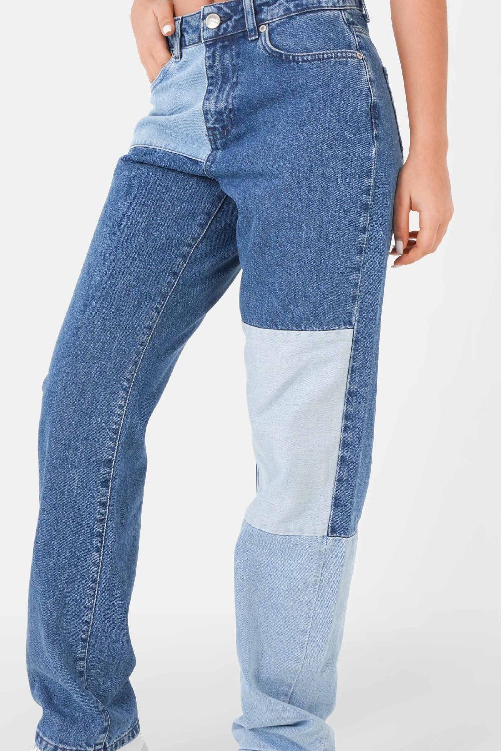 Sixth June Jean Patchwork Tricolore Bleu