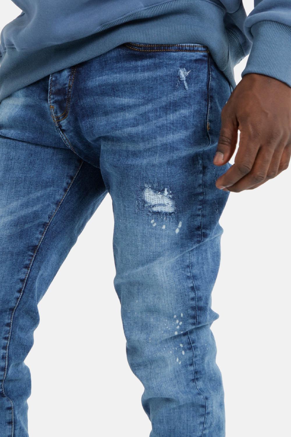 Sixth June Jean Slim Délavé Griffé Bleu