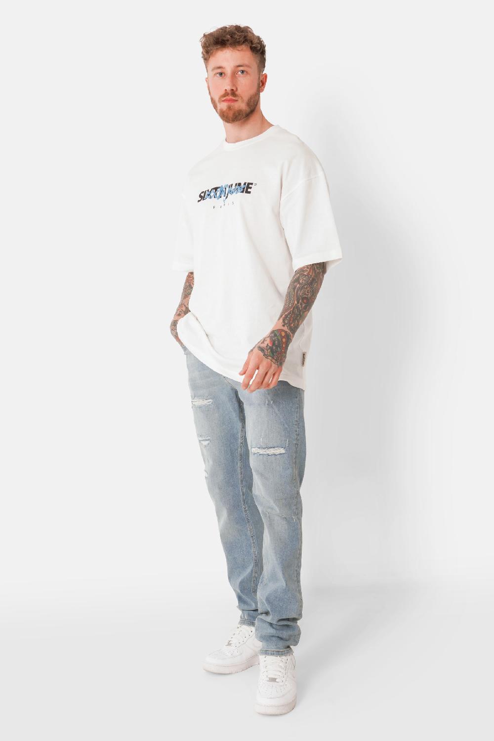 Sixth June Jean Slim Destroy Bleu Clair