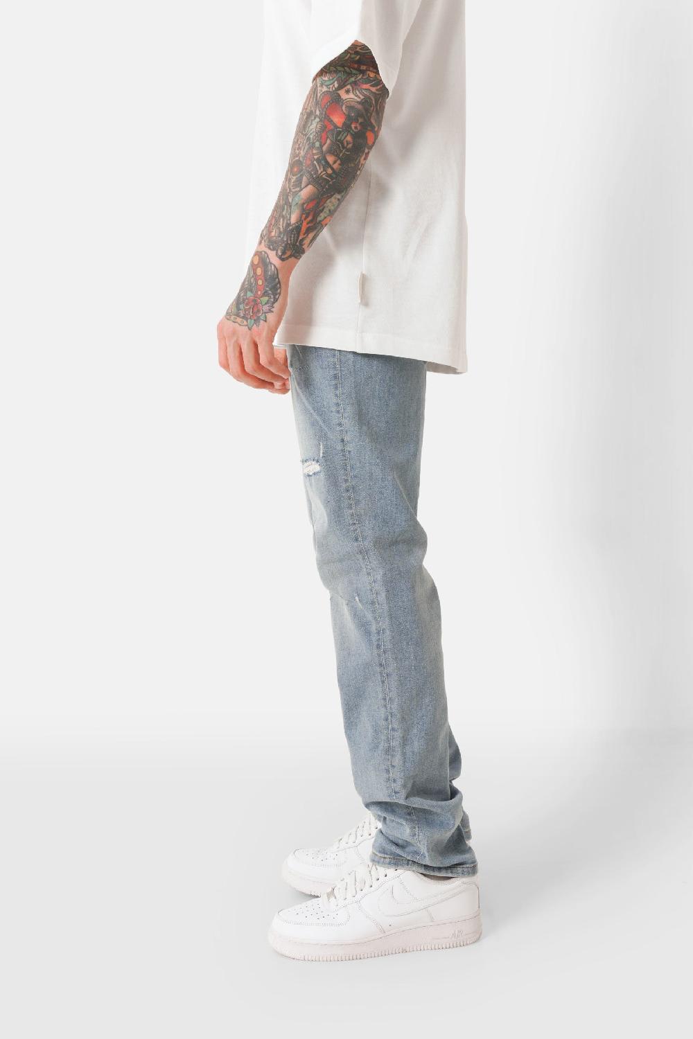 Sixth June Jean Slim Destroy Bleu Clair