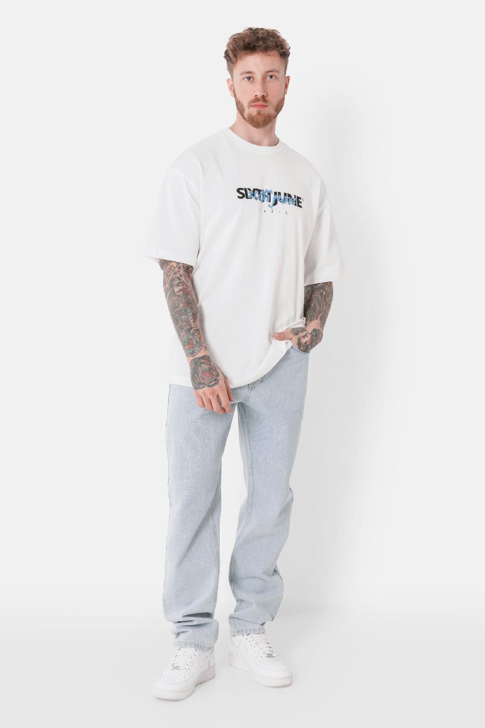 Sixth June Jean Uni Droit Bleu