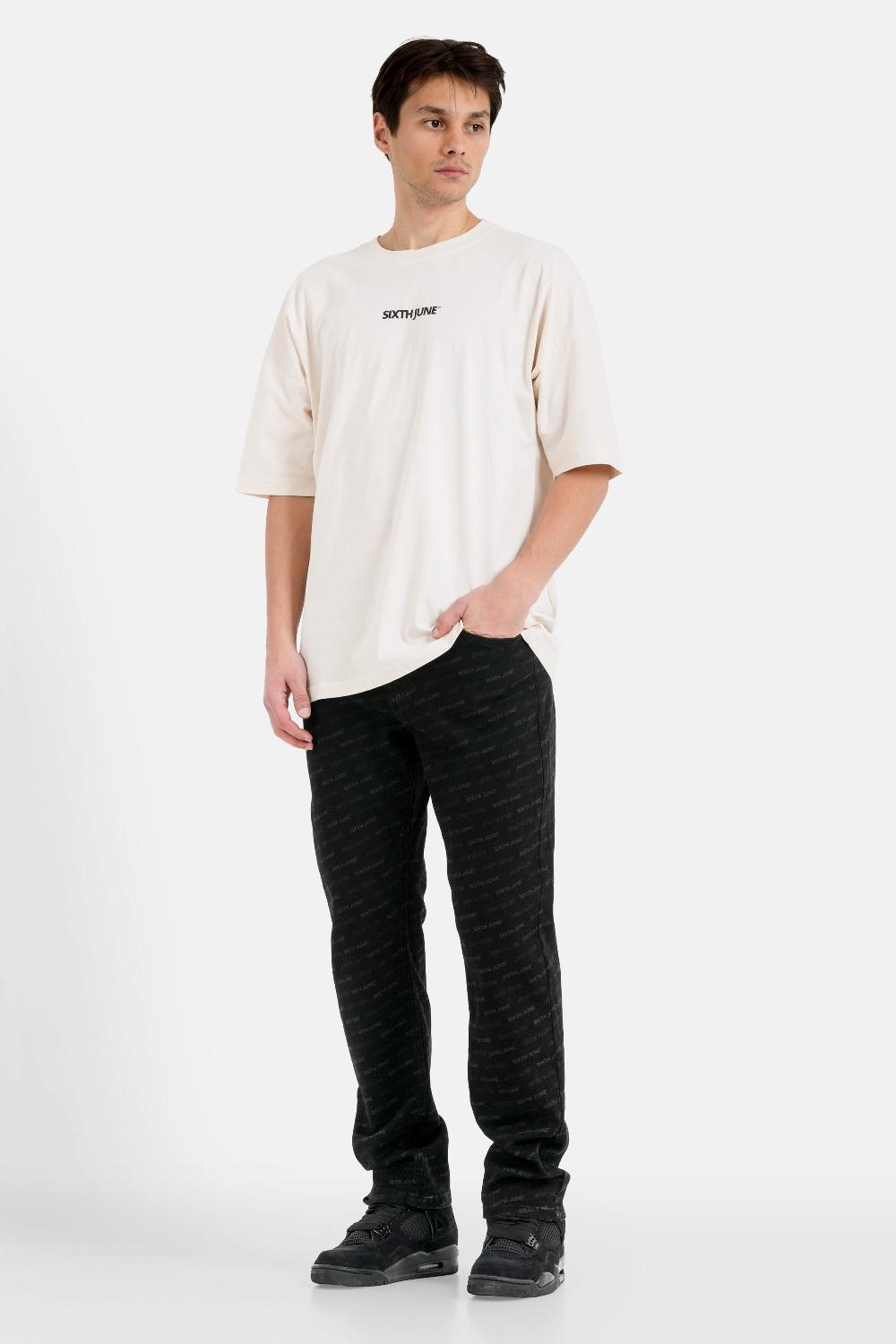 Sixth June Jeans Logomania Noir