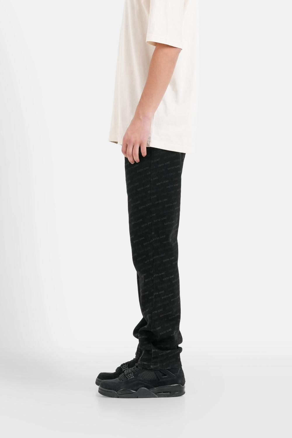 Sixth June Jeans Logomania Noir