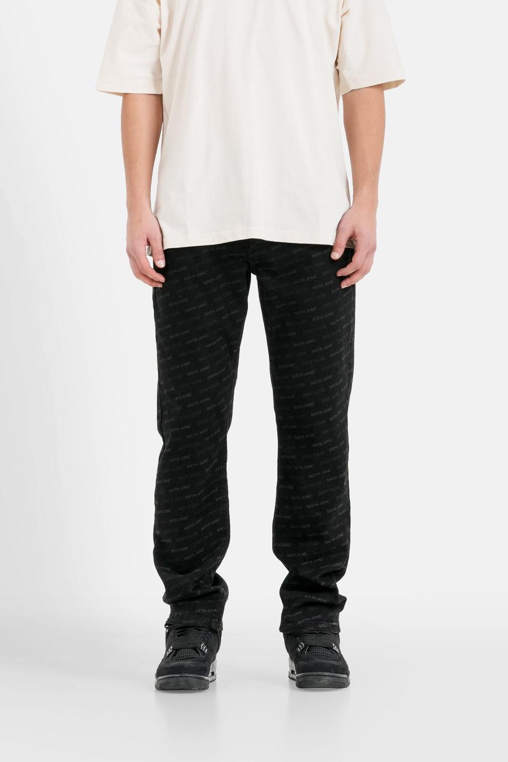 sixth june Jeans logomania Noir