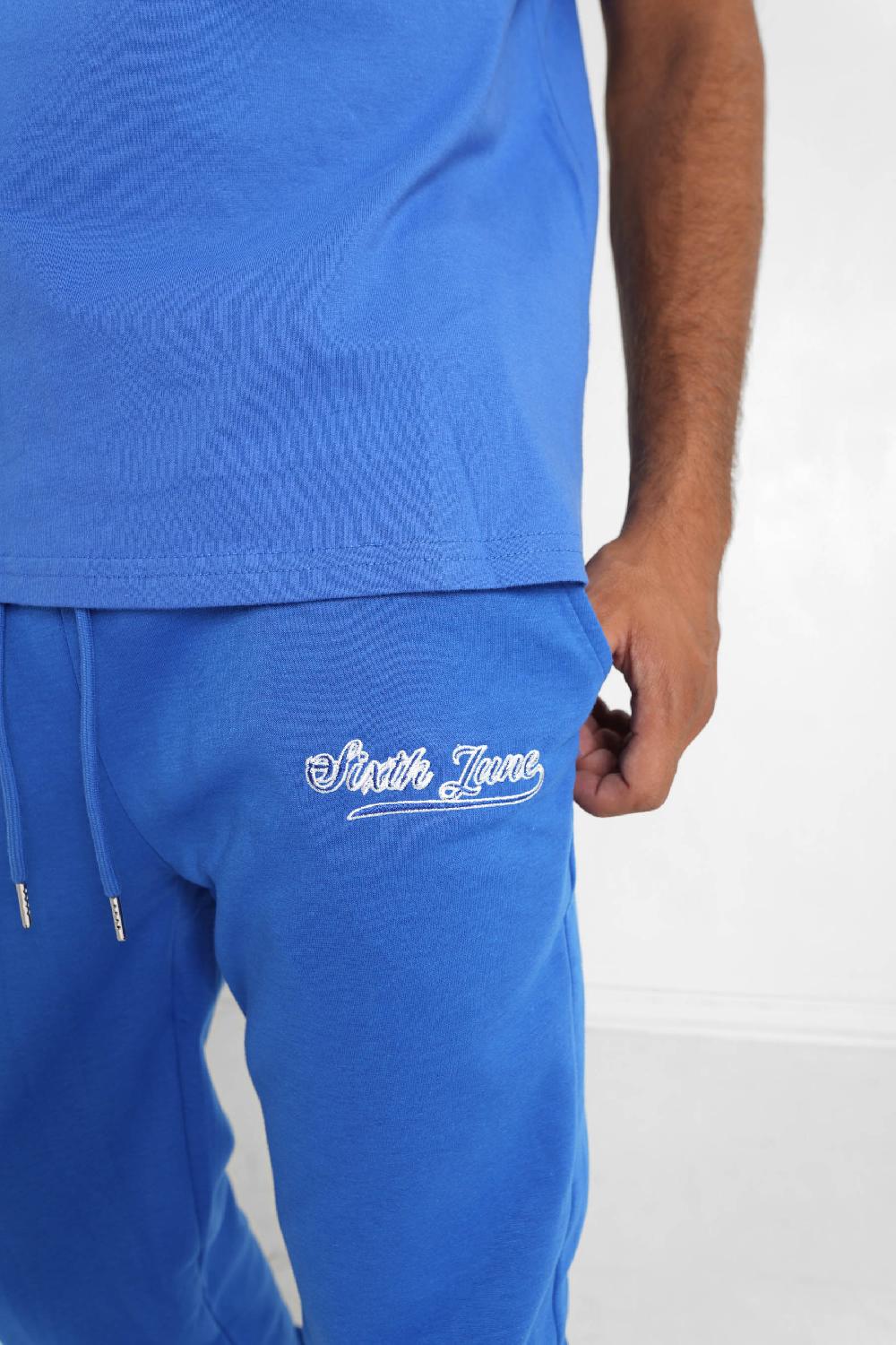 Sixth June Jogging Broderie Rétro Bleu