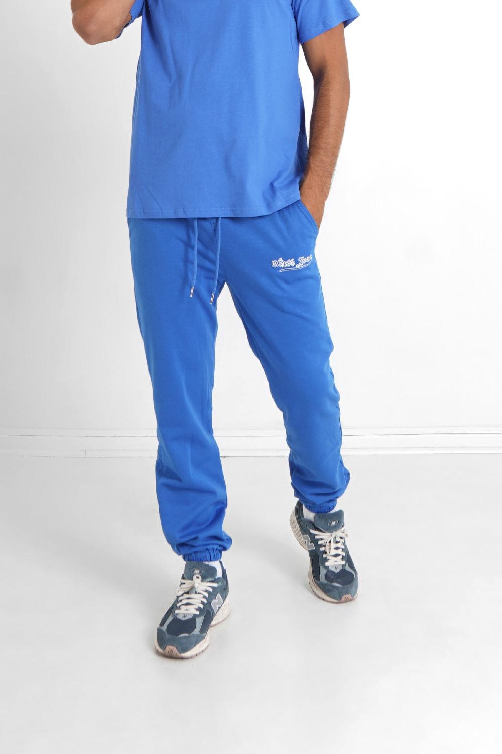 sixth june Jogging broderie rétro Bleu